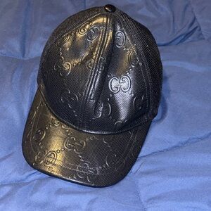 Gucci Black Logo Embossed Hat